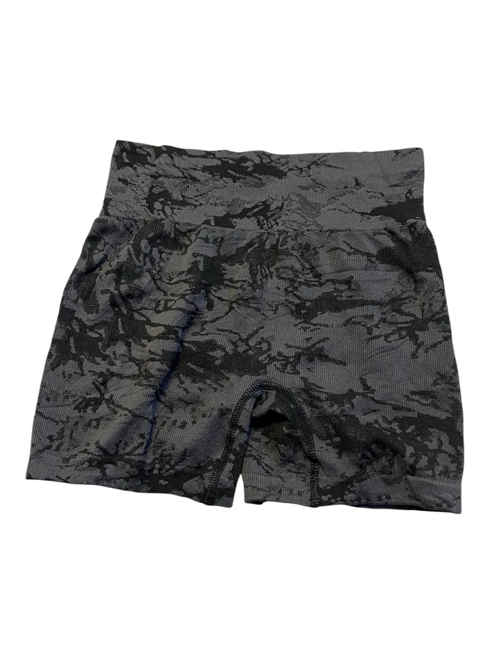 NWOT Gray Camo Seamless Biker Shorts High Waist Tummy Control | Size L - Picture 2 of 6